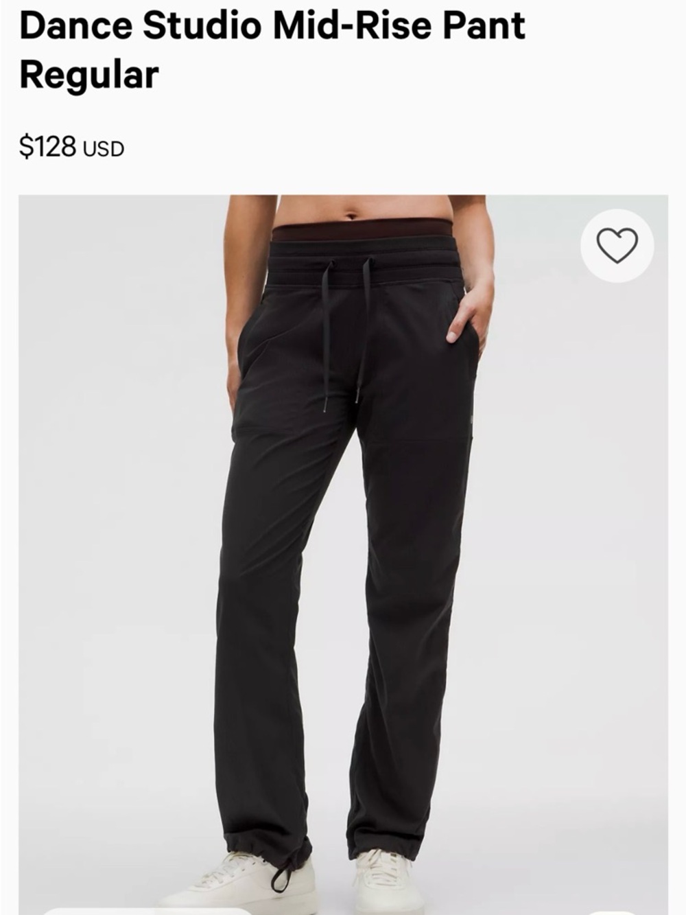 lululemon athletica Black Ribbed Waist Drawstring Pants